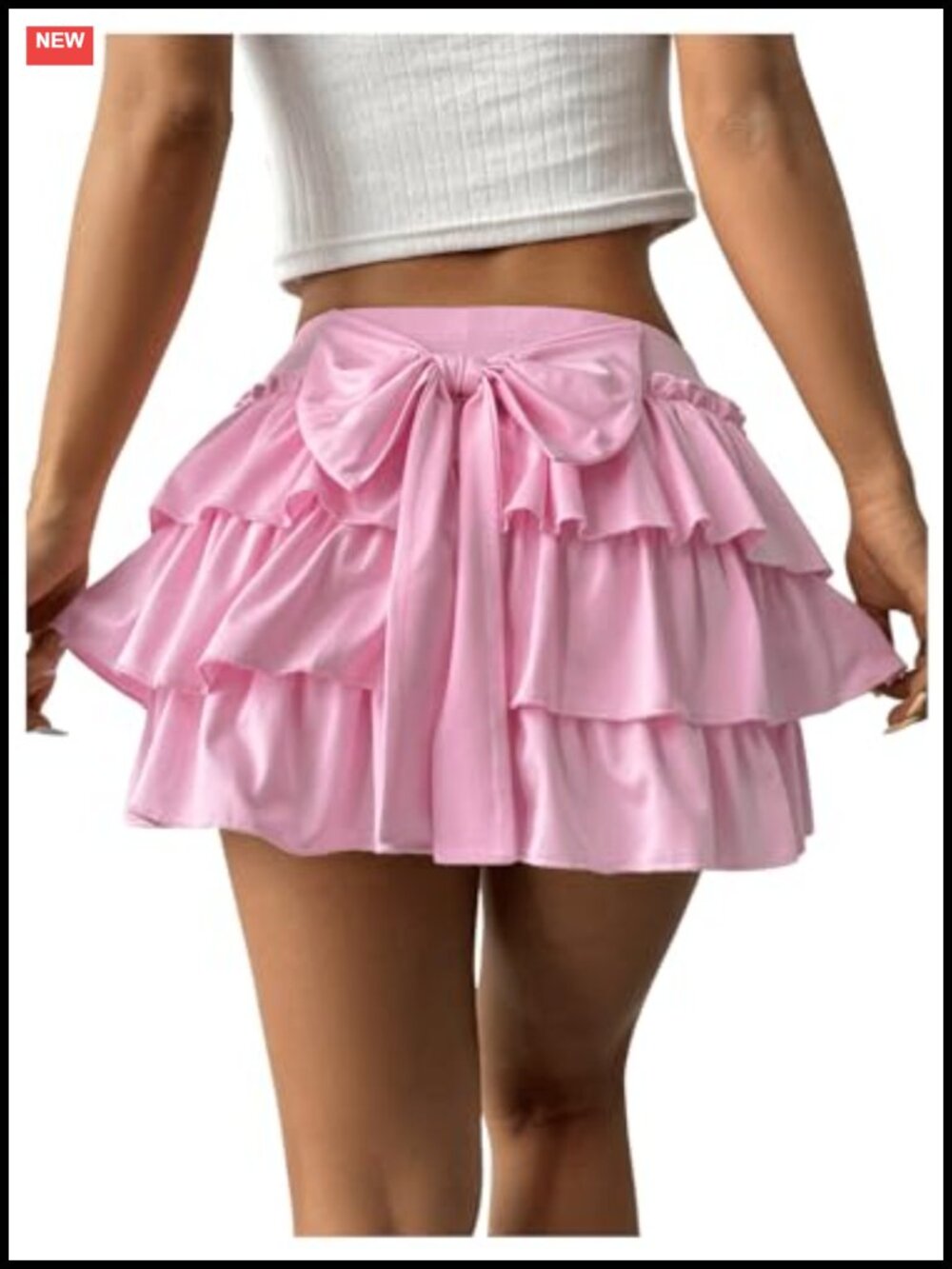 Y2K Gingham Ruffle Mini Skirt with Bow - Cute Summer Skirt